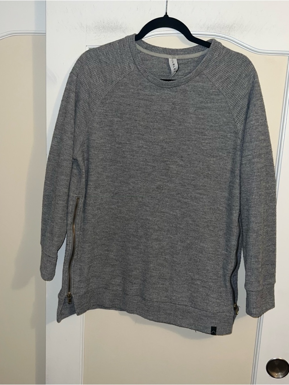Varley Sierra Side Zip Sweater in Gray - Picture 3 of 14